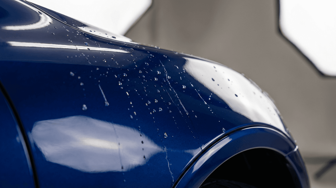Polished luxury vehicle showcasing professional detailing in Wake Forest automotive bay